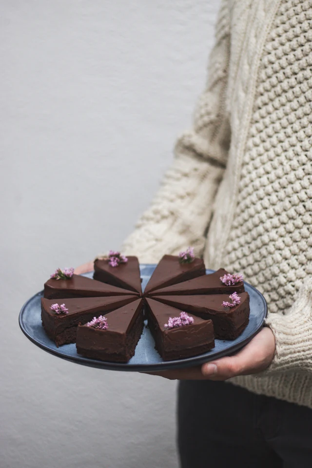 Švédský čokoládový koláč – kladdkaka z kuchařky FIKA, sladká švédská kuchařka.