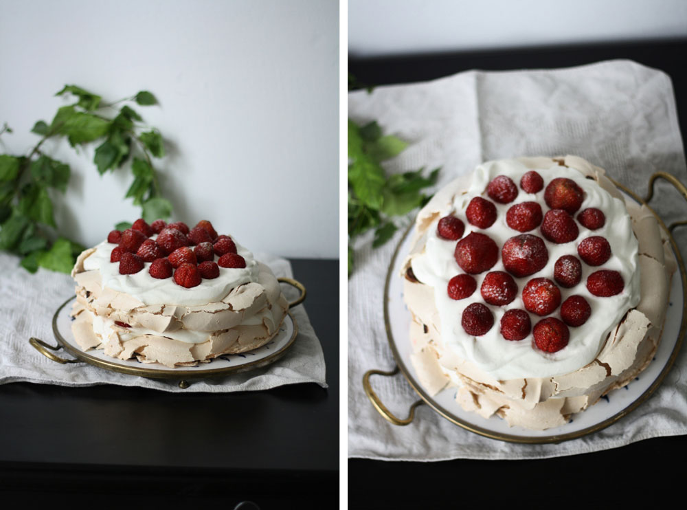 Pavlova s jahodami – pavlova, 3. snímek